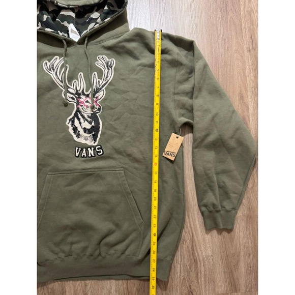 Y2K Vans Skateboarding Deer Logo Hoodie Size L - Picture 2 of 9